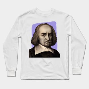 English Philosopher Thomas Hobbes illustration Long Sleeve T-Shirt